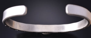 Silver & Turquoise Navajo Handmade Arrowheads Bracelet by Erick Begay 5H01O