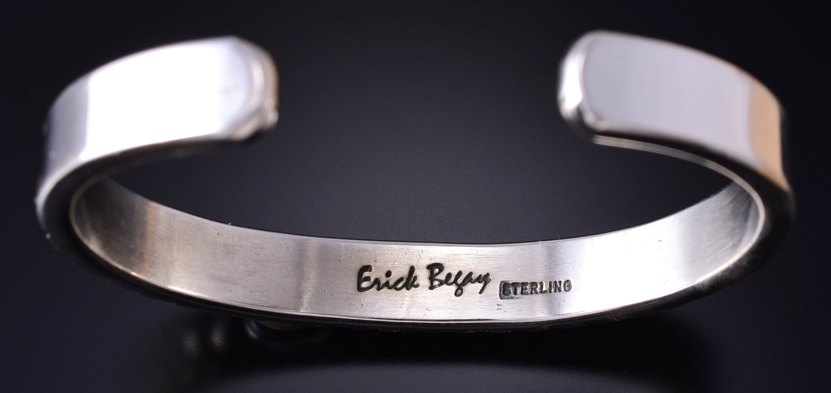 Silver & Golden Hills Turquoise Navajo Sky Bracelet by Erick Begay 5H01V