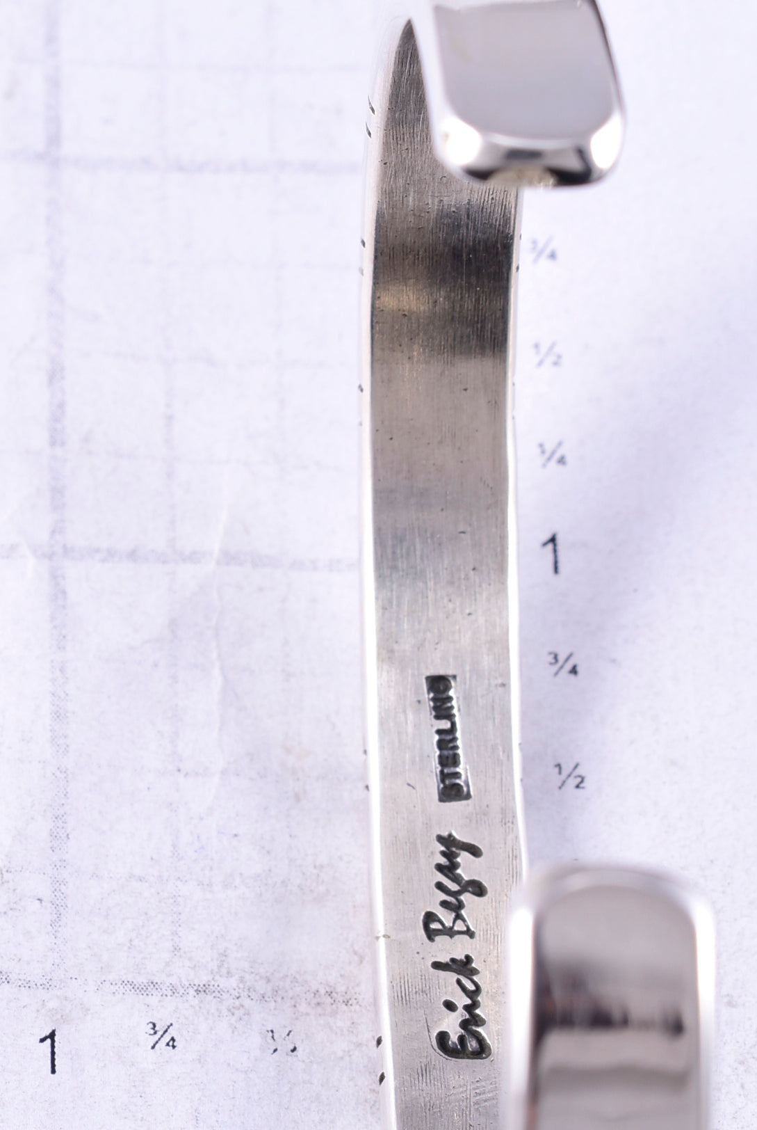 Silver 4 Sacred Mountains/Protection Navajo Handmade Bracelet Erick Begay 5J29Q