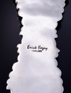 Silver & Golden Hills Turquoise White Buffalo Navajo Necklace Erick Begay 5H03E