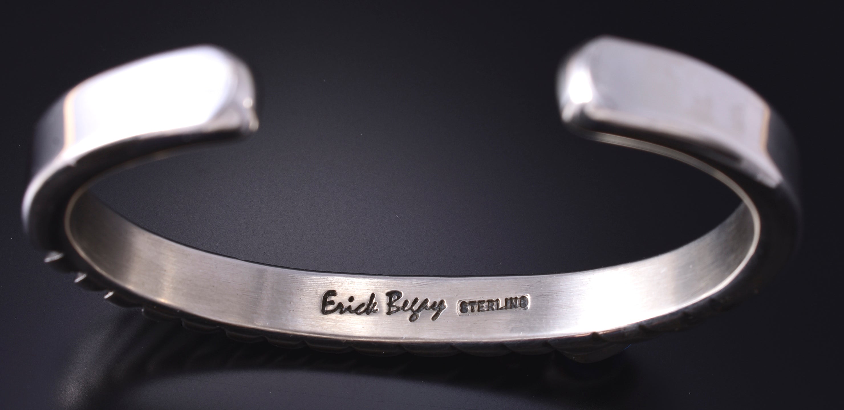 Silver & Golden Hills Turquoise Navajo Balance Bracelet by Erick Begay 5H01L