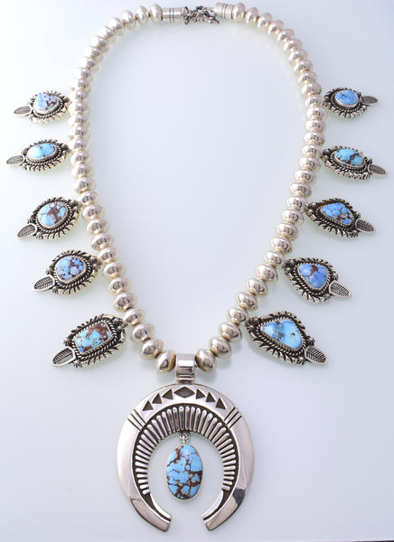 Silver & Golden Hills Turquoise & Fresh Water Pearl Navajo