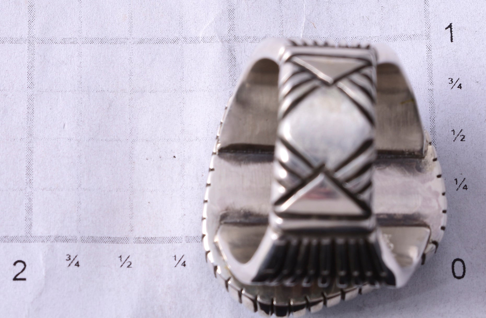 Size 12.5 Silver & Sleeping Beauty Turquoise Navajo Men's Ring Erick Begay 5H04E