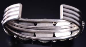 Silver & Golden Hills Turquoise Navajo 5-Stone Bracelet by Erick Begay 5F30A