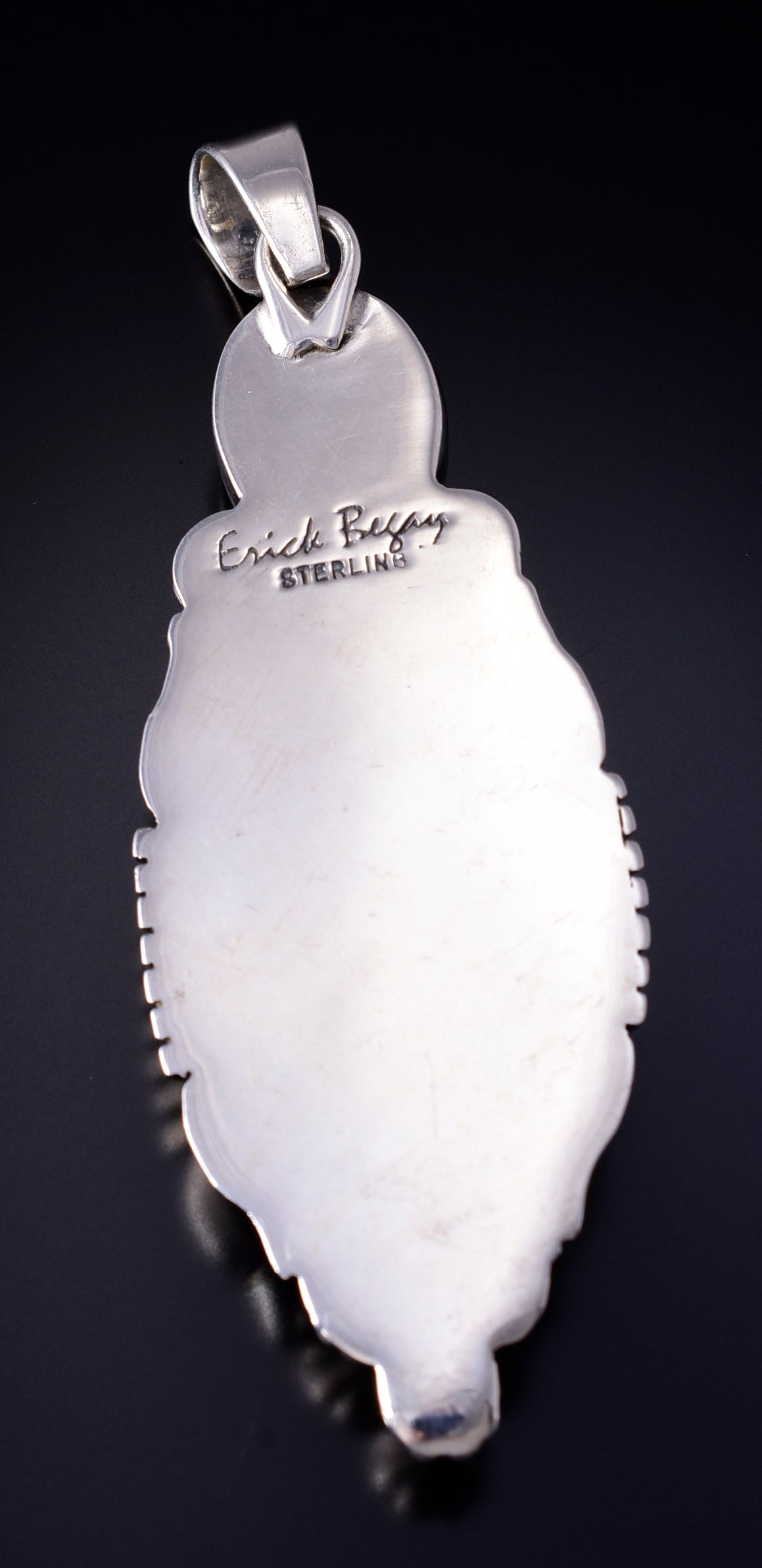 Silver & Golden Hills Turquoise/White Buffalo Navajo Pendant - Erick Begay 5F30D