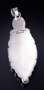 Silver & Golden Hills Turquoise/White Buffalo Navajo Pendant - Erick Begay 5F30D
