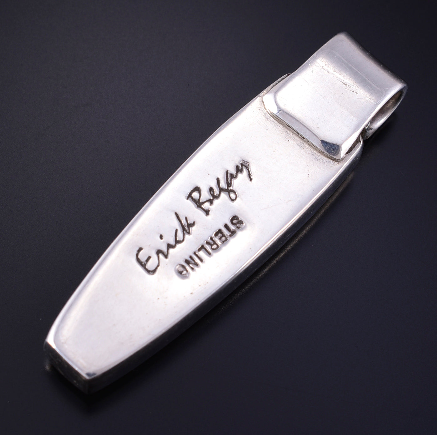 Silver & Turquoise Multistone Navajo Inlay Pendant by Erick Begay 5K22S