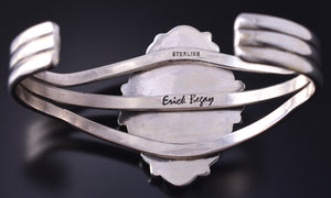 Silver & Golden Hills Turquoise Fresh Pearl Navajo Bracelet by Erick Begay 5F30S