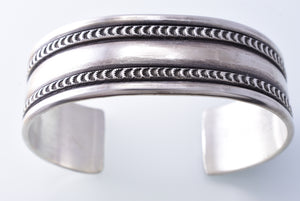 Silver Navajo Handmade Men's Bracelet by Erick Begay 3H21K