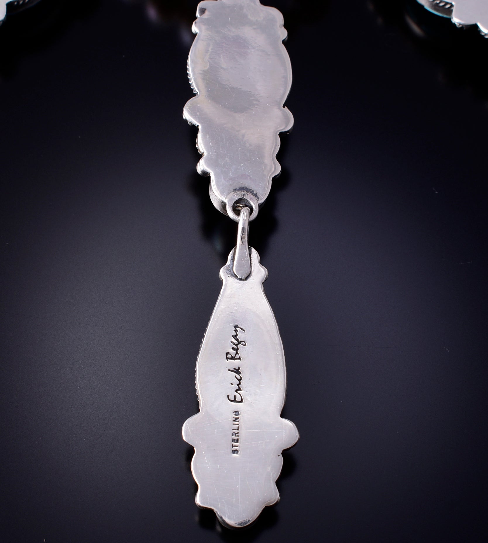 Silver & Golden Hills Turquoise Fresh Pearl Navajo Necklace by Erick Begay 5H03X