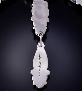Silver & Golden Hills Turquoise Fresh Pearl Navajo Necklace by Erick Begay 5H03X
